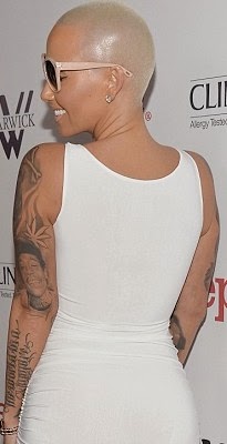 Amber Rose Inks Over Tattoo of Ex Wiz Khalifa